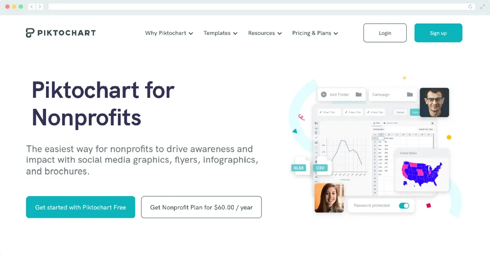 Piktochart for nonprofits is a great option for nonprofits looking to create informative infographics.