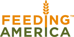Feeding America's nonprofit branding illustrates its partnership with food banks to end hunger.